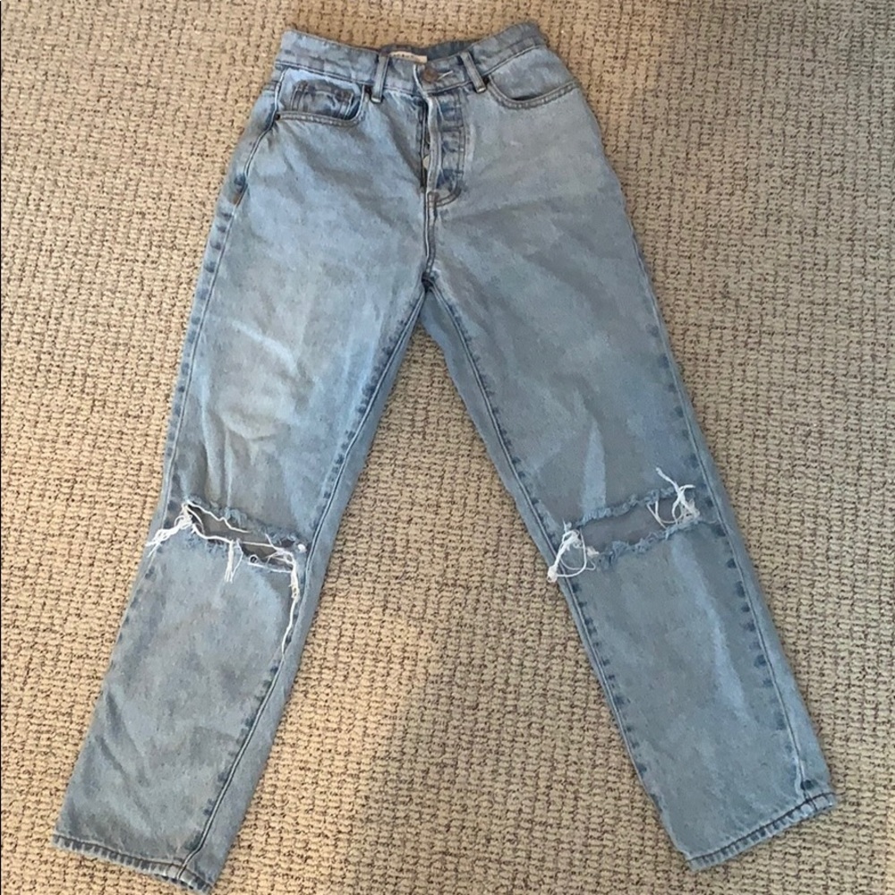 PacSun light high waisted straight leg jeans